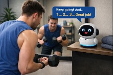 A concept(generated with ChatGPT) illustrating the interaction in an ecoaching scenario. The idea is that the LLM-driven system (in this image embodied as a smart speaker bot) can adapt its personality and style of communication dynamically to the user’s personality and context to deliver highly situated advice experiences